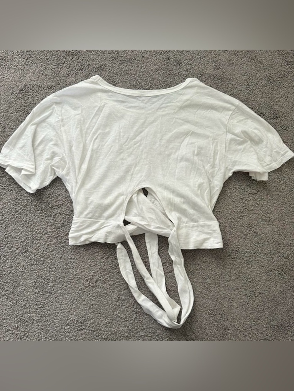 Aerie White Tie Crop Top - Picture 3 of 3